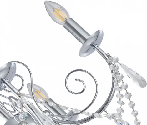 Подвесная люстра Arte Milano AM345620 345620/6 CR (220V, подвески, на цепи, подсвечник, свеча)