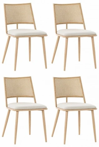 Набор из 4 стульев Unity Echo Hesby (Металл,Фанера/Бежевый) арт.HSBI_DC2245_beige_4