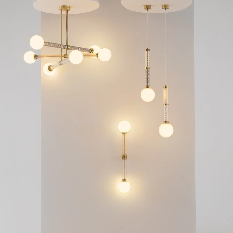 Потолочная люстра ярусная на штанге Maytoni Teatro MOD287PL-06BS (220V, шарики)