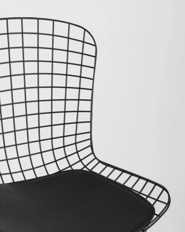 Стул обеденный Stool Group Bertoia черный с черной подушкой УТ000004220