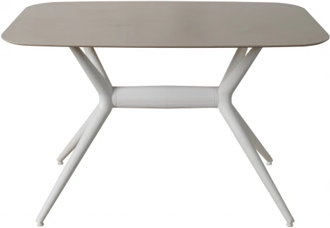 Стол обеденный обеденный JET CERAMIC прямоугольный 120*80 (Термопластичный полимер, Белый)