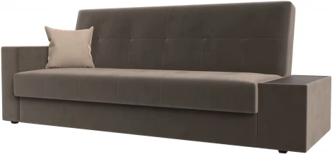 Диван-книжка Лига-020 стол справа (Коричневый,Бежевый/Велюр) Лига Диванов арт.118482