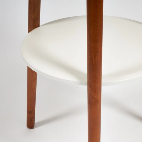 Подставка FLORISTE Белый (ножки орех) (МДФ/дерево)