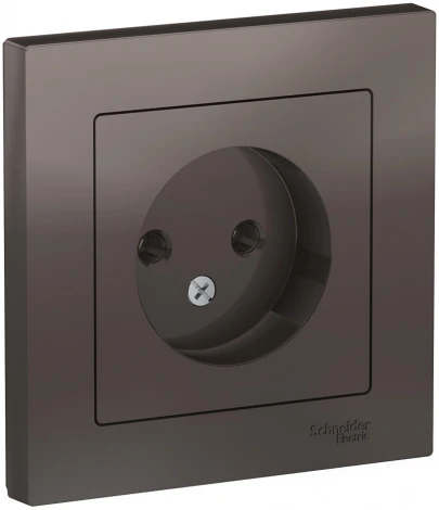 Розетка встраиваемая без заземления (мокко) Systeme Electric AtlasDesign ATN000640