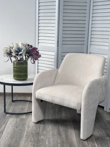 Кресло КУБ (CUBE) цвет AT5139-09 Бежевый, ткань/каркас металл в тканевой обивке AT5139-09 ®DISAUR M-City 64574