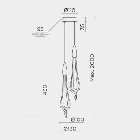Подвесной светильник светодиодный Modelux ML.89181.2 BS