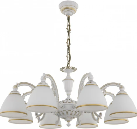 Подвесная люстра Arte Milano AM341837 341837/8 WT+G (220V, на цепи)