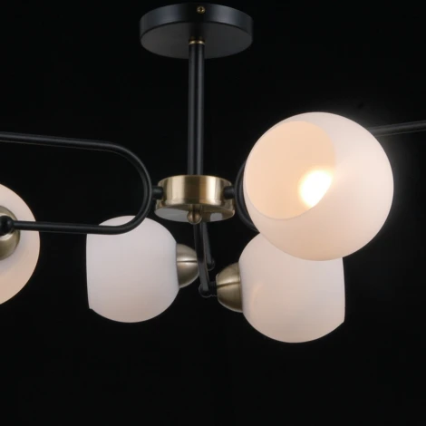 Потолочная люстра на штанге ILLUMICO IL0249-6CSQ-79 BK AB (220V)