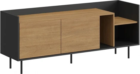 Тумба для ТВ и винилового проигрывателя Look ОГОГО (арт.846110), (ЛДСП/Черный)