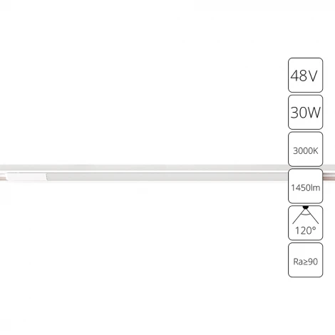 Магнитный трековый линейный светильник LED 48V Arte Lamp Optima A7285PL-1WH