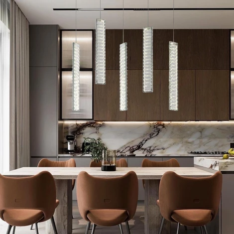 Подвесной светильник светодиодный хрустальный Modelux MODESTYLE MS.88909.5 CR