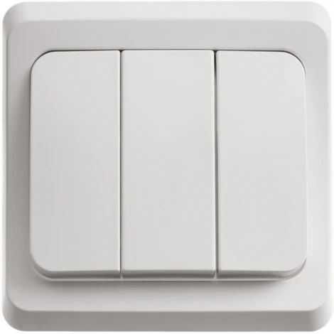Выключатель встраиваемый трехклавишный (белый) Systeme Electric Этюд BC10-003B