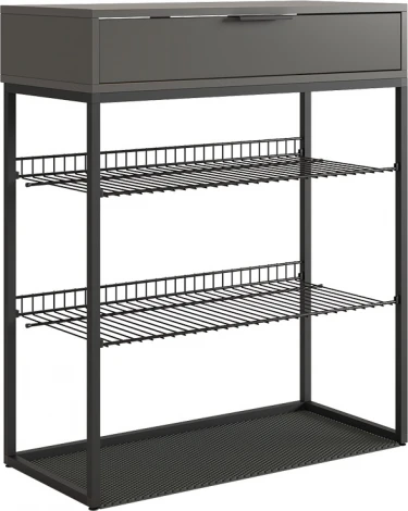 Обувница Краш Mebelson (ЛДСП,Металл/Черный,Графит) арт.LMN-13.1869