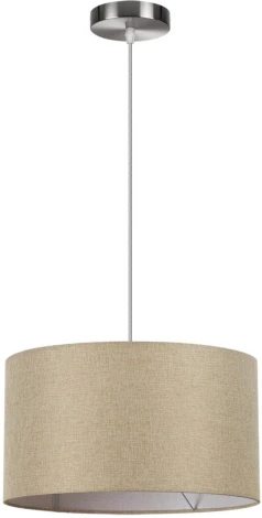 Подвесной светильник Lumion Nikki 8250/2 никель/бежевый, металл/текстиль Е27 2*60W 220V (на проводе, круглые)
