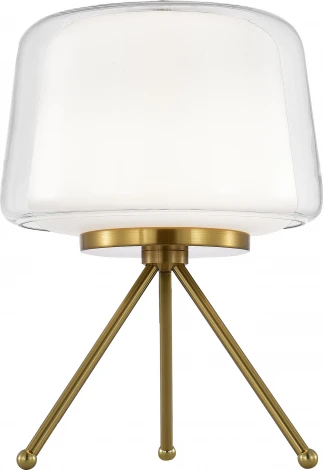 Настольная лампа ST Luce Pandora SL6127.304.01 Латунь/Белый, Прозрачный LED 1*16W 3000K (220V)