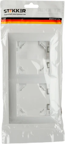 Рамка на 2 поста (белый) Stekker Эрна Элегант 49630