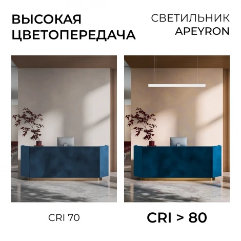 Подвесной светильник светодиодный линейный 24Вт 1800лм 4000К IP40 белый, алюминий Apeyron 30-42
