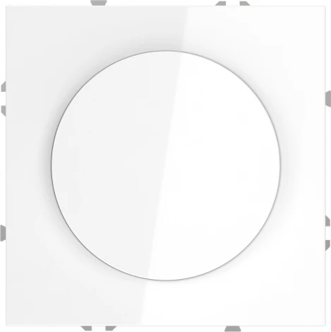 Диммер поворотно-нажимной 600 Вт (белый глянцевый) Voltum S70 VLS070301