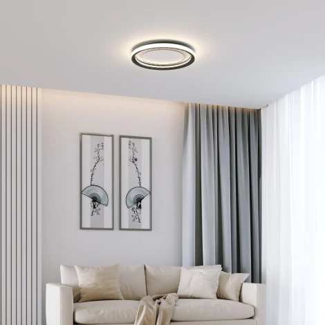 Потолочный светодиодный светильник круглый Eurosvet Parafe 40023/1 LED серый (220V, круглые)