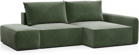 ПОРТЛЕНД Диван угловой с банкеткой зеленый D1 furniture арт.AAA41671003