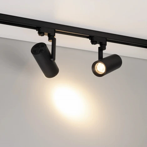 Трековый светильник светодиодный LGD-URANUS-4TR-R75-18W/25W Warm3500-MIX (BK, 20-50 deg, side holder, 230V) (Arlight, IP20 Металл) 055807