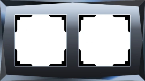 Рамка на 2 поста Diamant (черный) Werkel W0021208 (a051442)