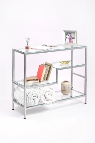 Консольный стол AllConsoles 1011-CS clear серебряный