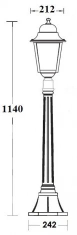 Наземный фонарь Oasis Light QUADRO L 79907L Bl (220V, фонарь, IP44)