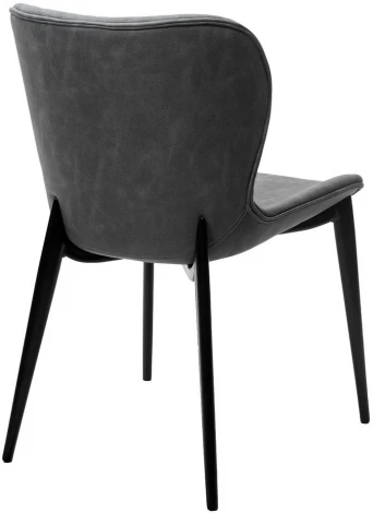 Стул КЛОД, цвет Kiprus-12 Темно-серый, искусственная замша / черный каркас М-City