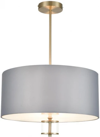 Потолочная люстра на штанге Lumion Damona 8108/5C латунь титаниум/серый, металл/текстиль/стекло E14 5*40W 220V (круглые)