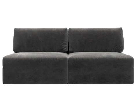 Диван прямой модульный Лига-060 НПБ (ЛДСП,Брус,Фанера/Пластик/Велюр/Серый) Лига Диванов 129458