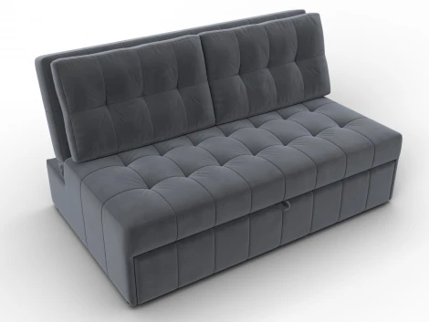 Диван прямой Лига-107 (140) (ЛДСП,Брус,Фанера,Велюр/Серый) Лига Диванов 134909