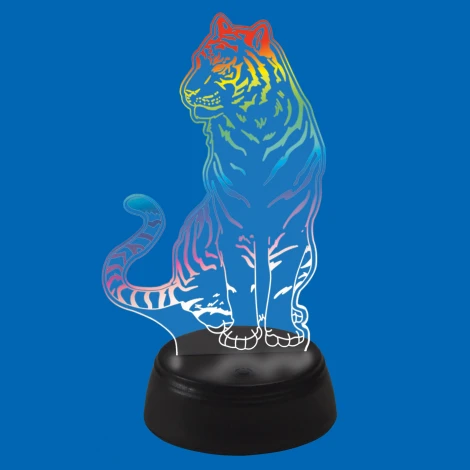 Световая фигура Uniel ULI-M507 RGB/3AA TIGER/BLACK (LED, сенсорный выключатель, животные)