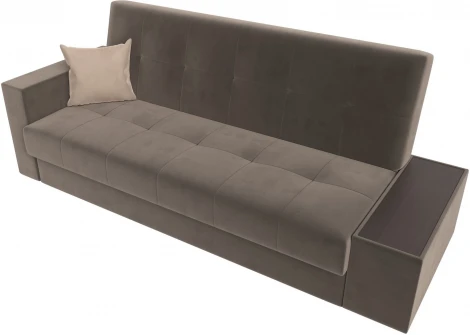 Диван-книжка Лига-020 стол справа (Коричневый,Бежевый/Велюр) Лига Диванов арт.118482