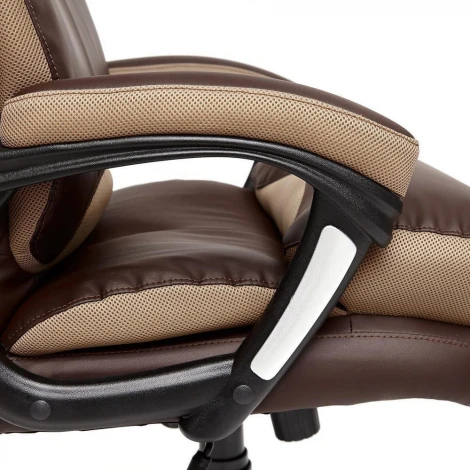 Кресло DUKE кож/зам/ткань, коричневый/бронза, 36-36/21 Tetchair 12905