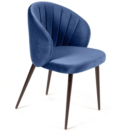 Стул Top Concept Mont Blanc, бархат синий 29 / черный конус