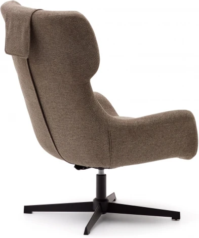 Zalina Вращающееся кресло с подлокотниками из светло-коричневой синели La Forma (ex Julia Grup) арт.178408