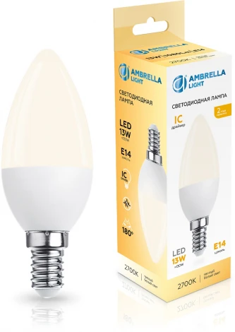 Лампа светодиодная Свеча C37 13W 2700K Ambrella Bulbing 371313