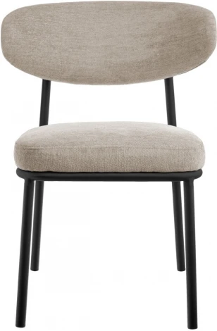 Стул Bradexhome Lucas 2 латте шенилл с чёрными ножками