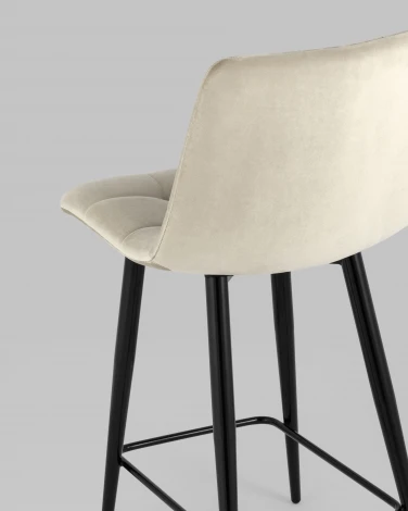 Стул полубарный Stool Group Джанго велюр бежевый высота сиденья 60 см УТ000035297