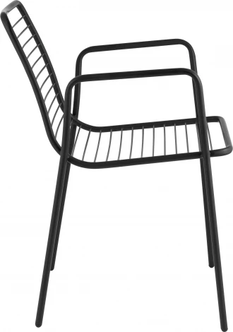 Стул с подлокотниками Дели металл черный Stool Group (арт.УТ000039267)