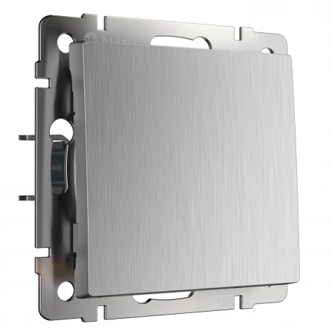 Выключатель одноклавишный (cеребряный рифленый) Werkel W1110009 (a051358)