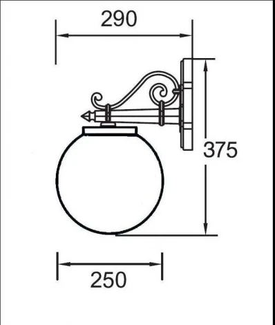 Настенный фонарь уличный Oasis Light 88202S Bl (220V, шар, IP44)