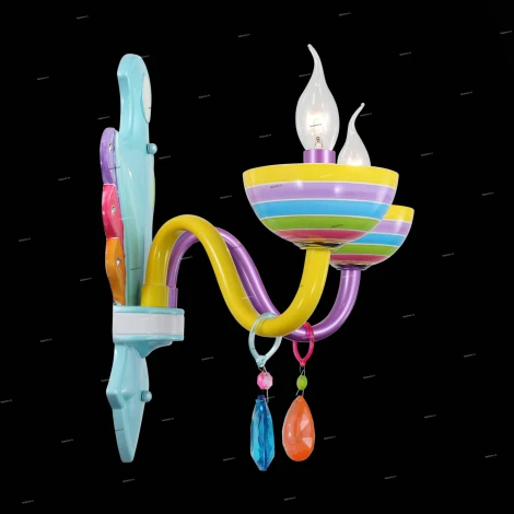 Бра ST Luce Ornato SL672.781.02 (для детской, 220V, подвески, подсвечник, свеча, узор в полоску)