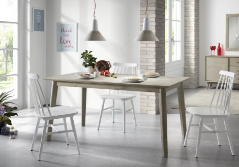 Обеденный стул La Forma (ex Julia Grup) Tressia (Белый/ ДСП,Дерево,Каучук)