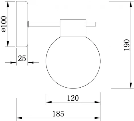 Бра Freya Gatsby FR5233WL-01BS (220V, шар)