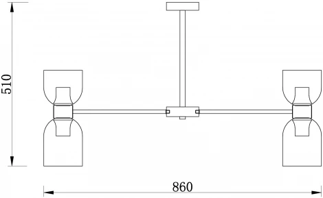 Потолочная люстра на штанге Savia FR5203PL-16CH1 Freya