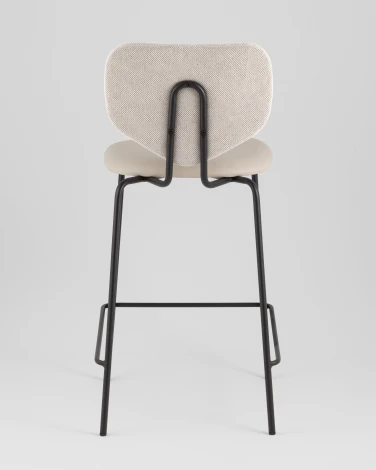 Стул полубарный Masey бежевый с бежевой экокожей Stool Group арт.УТ000039582