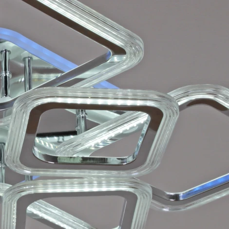 Потолочная люстра светодиодная на штанге с пультом Reluce 09826-3.3-4+4C CR (RGB) (220V)