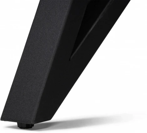 Стол стеклянный Notta Вилсон 140(200)х80 белый мрамор / черный арт.612172